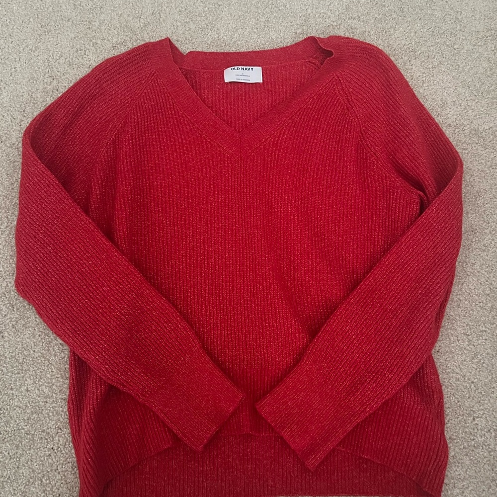 Old Navy Vibrant Red Knit Top